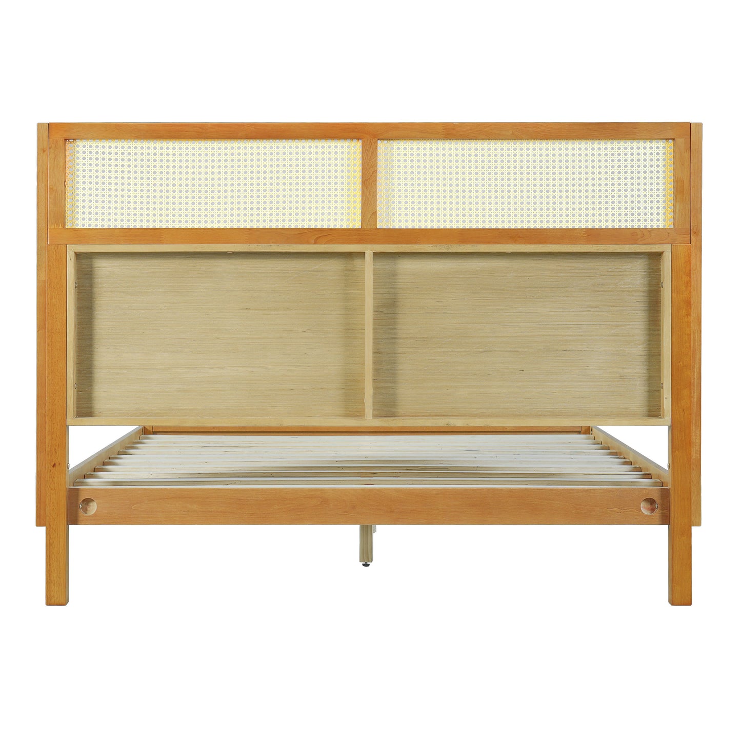 Premium Queen Rubber Wood Bed Frame and Headboard