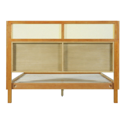 Premium Queen Rubber Wood Bed Frame and Headboard