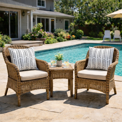 2 Pack Waterproof Outdoor Throw Pillows for Patio