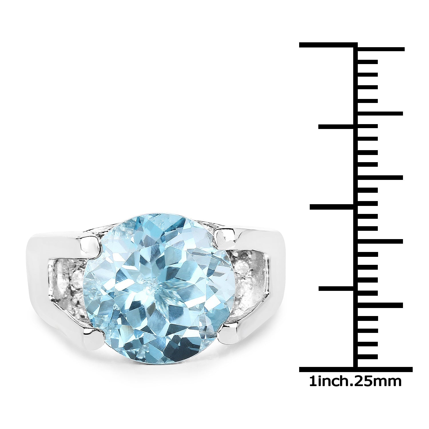 7.21ct blue topaz and white CZ ring in .925 sterling silver by Bids.com on Tampa Home & Garden Store