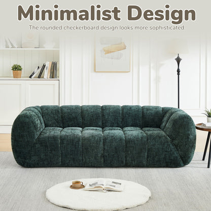 Modern Piano Key Backrest Sofa With Upholstery