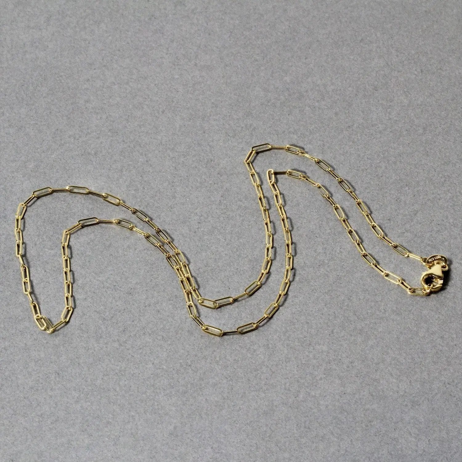 14K Yellow Gold Fine Paperclip Chain Necklace 1.5mm with elongated links by Bids.com on Tampa Home & Garden Store