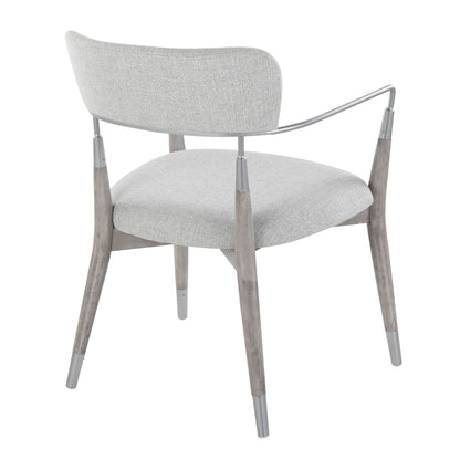Savannah chair set with upholstered seat and wood frame beige/gray HouseOfZazla on Tampa Home & Garden Store