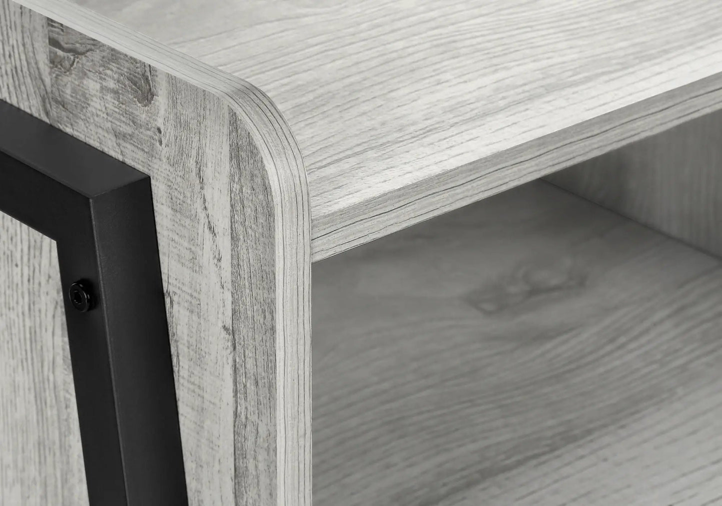 Accent Side Table, Reclaimed Wood Look, 2-Tier