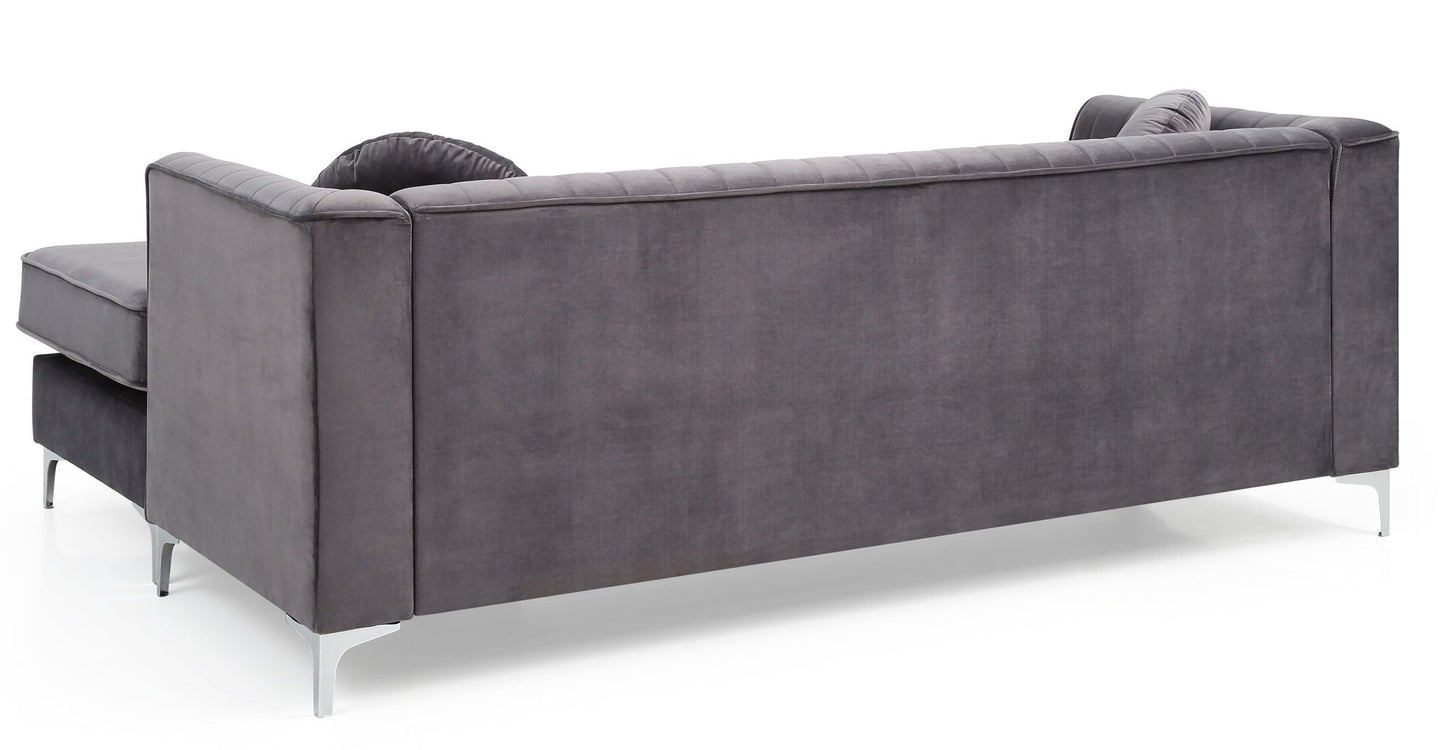 Delray Micro Suede Sofa and Chaise Lounger