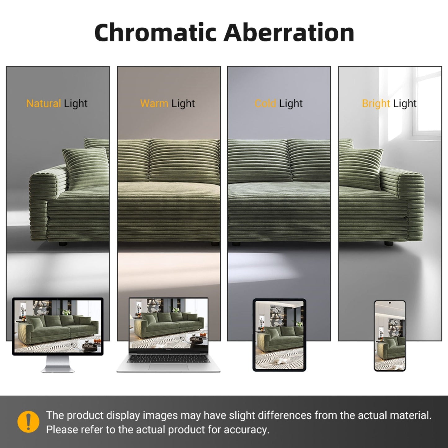 Convertible Sofa With Deep Seat and Pillows