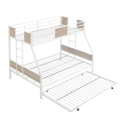 Modern Metal Bunk Bed with Dual Side Ladder