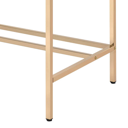 Midriaks Writing Desk With USB rose-gold metal frame with cross supports by HouseOfZazla on Tampa Home & Garden Store