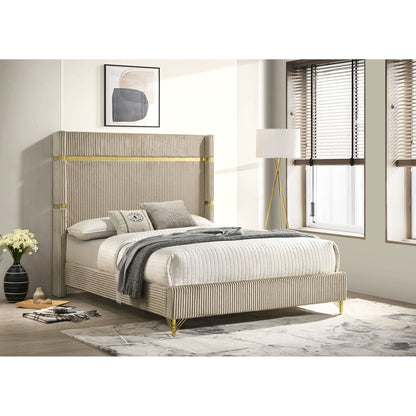 Malcolm Timeless Wingback Upholstered Bed