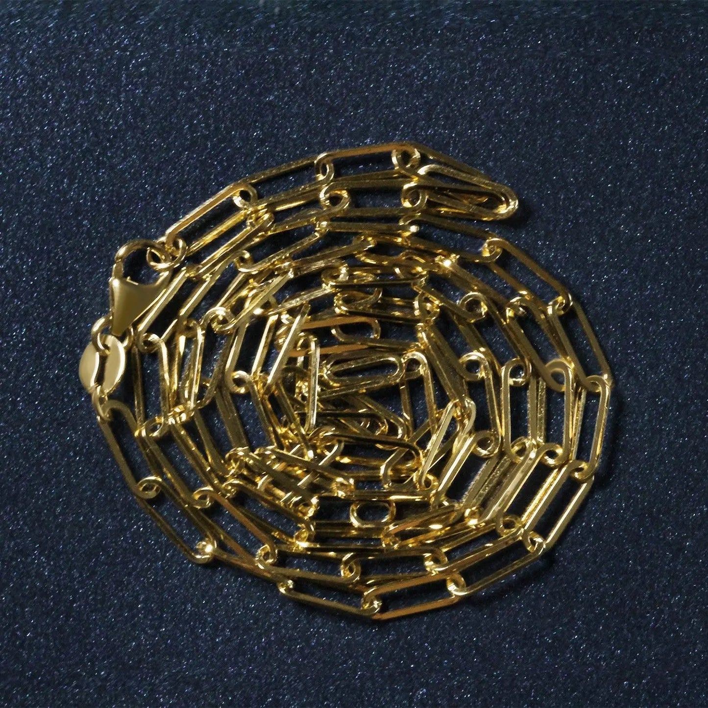 14K yellow gold paperclip chain necklace 2.5mm on Tampa Home & Garden Store