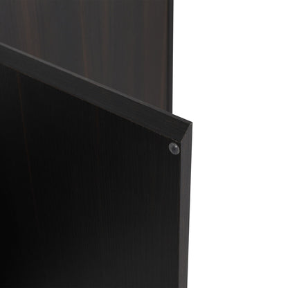 Freestanding bathroom vanity cabinet in dark wood with visible grain on Tampa Home & Garden Store