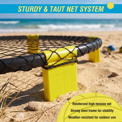 Complete outdoor roundnet family game set