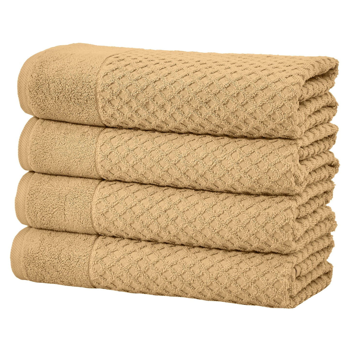 Cotton Diamond Waffle Weave Bath Towel Set