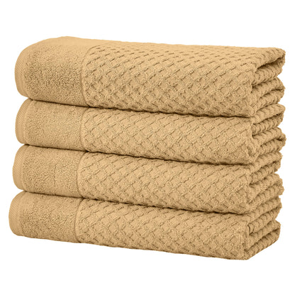 Cotton Diamond Waffle Weave Bath Towel Set