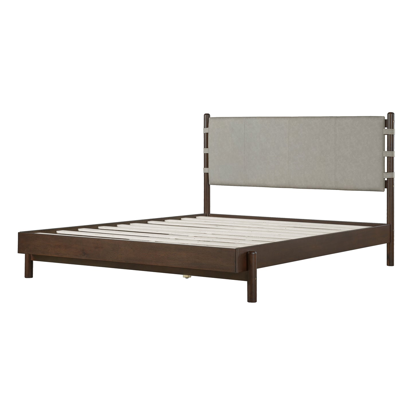 Premium Rubber Wood Platform Bed and Slats
