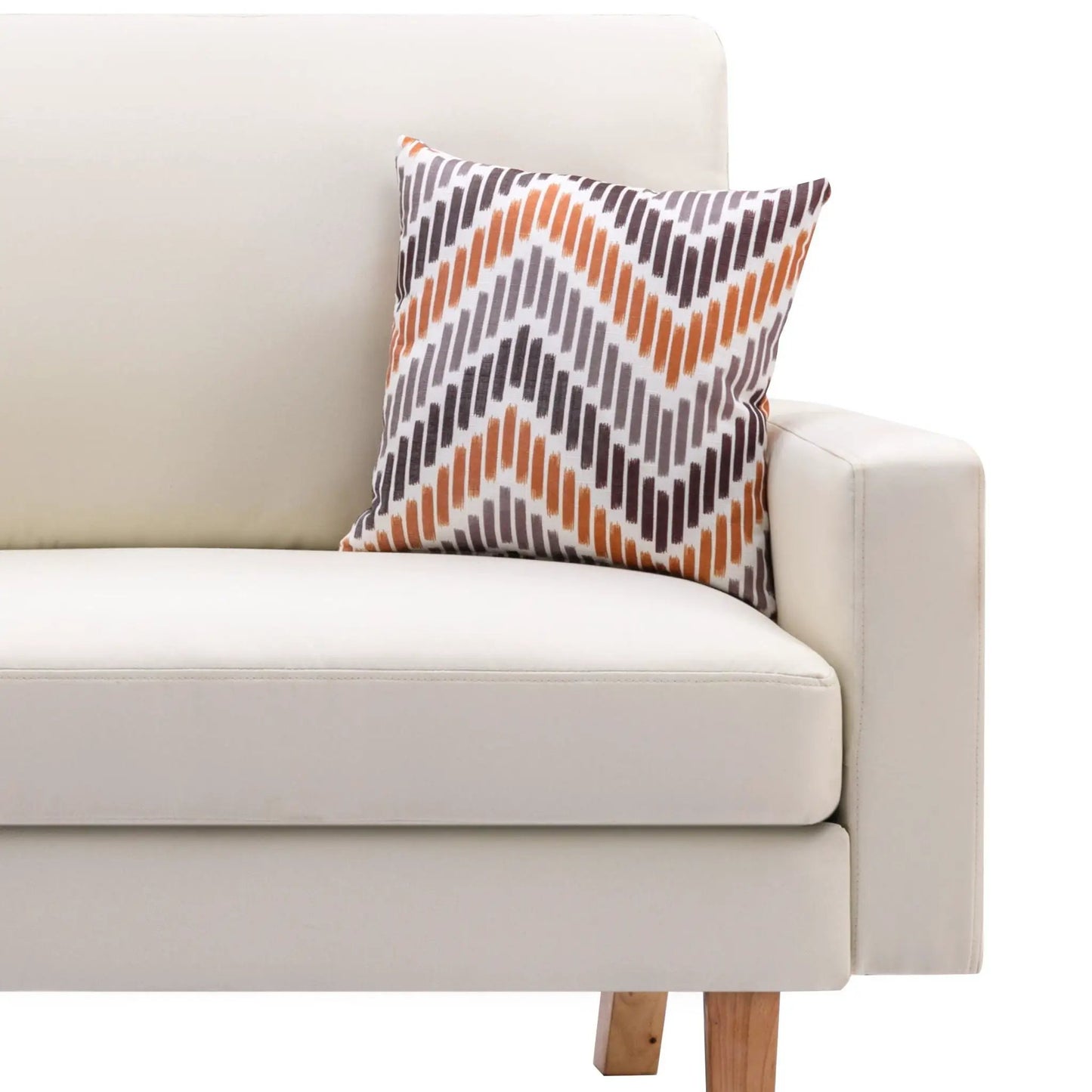 Bahamas Minimalistic Sofa With 2 Throw Pillows