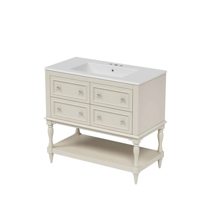Bathroom Vanity With Medicine Cabinet and Drawers