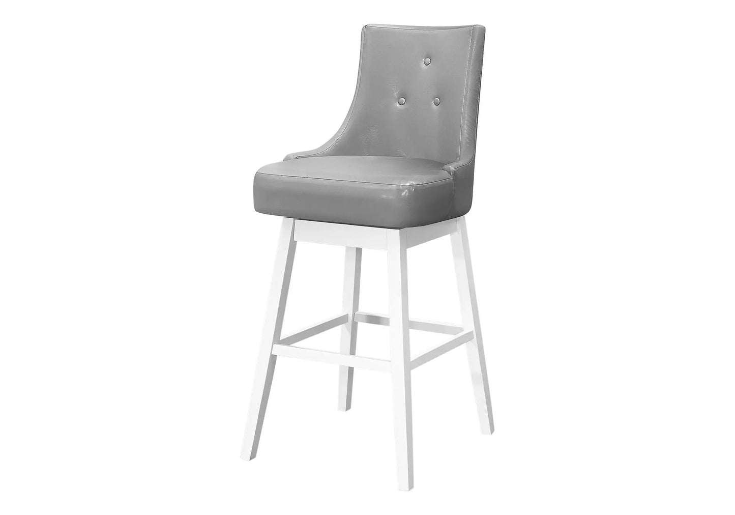 Swivel Bar Height Stool Set of 2 gray faux leather by Unique Piece Furniture on Tampa Home & Garden Store