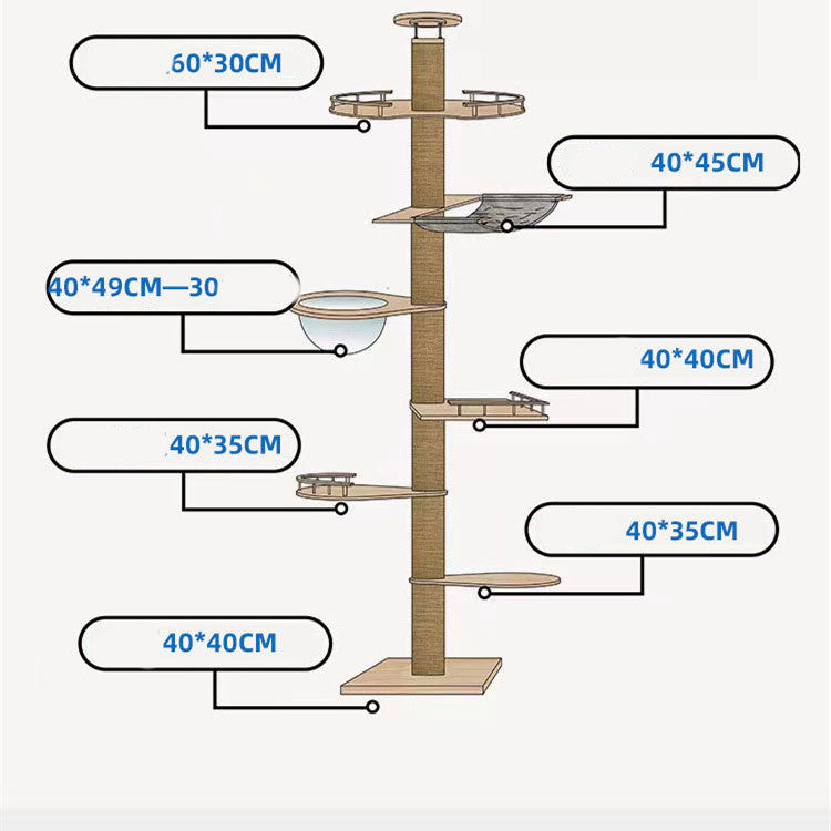 Tongtian Column Climbing Frame Cat Toys wooden multi-level cat tree with post Sell My Stuff on Tampa Home & Garden Store