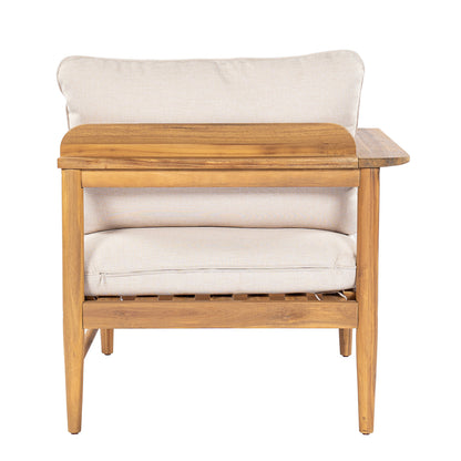 Outdoor Acacia Wood and Four Seater Sofa