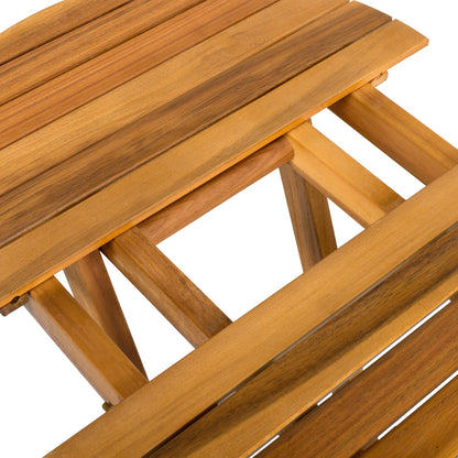 Patio Conversation Set table top with foldable acacia wood slats by HouseOfZazla on Tampa Home & Garden Store