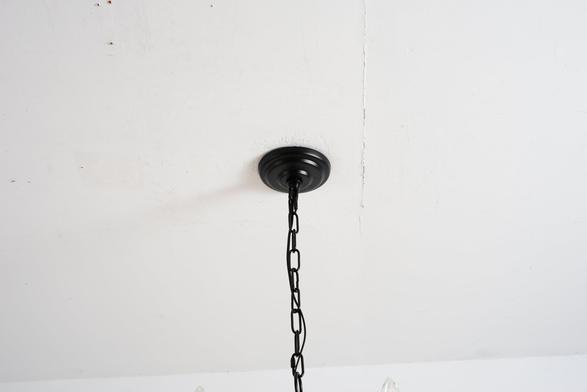 15-Light Industrial Iron Candle Chandelier pendant light with black iron chain mount on Tampa Home & Garden Store