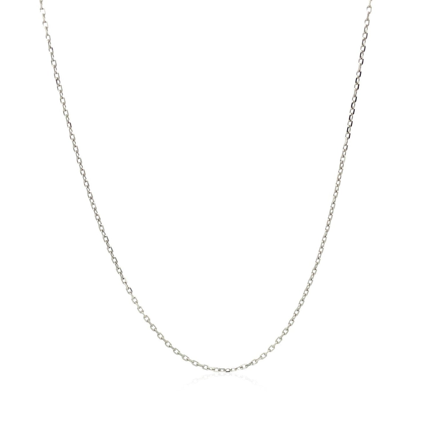 18k white gold diamond-cut cable link chain (0.75 mm) necklace, Bids.com on Tampa Home & Garden Store