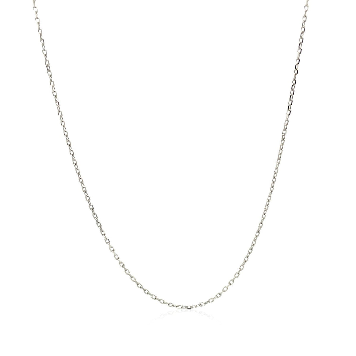 18k white gold diamond-cut cable link chain (0.75 mm) necklace, Bids.com on Tampa Home & Garden Store