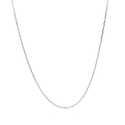 18k white gold diamond-cut cable link chain (0.75 mm) necklace, Bids.com on Tampa Home & Garden Store