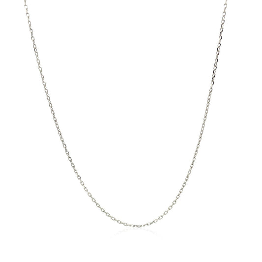 18k white gold diamond-cut cable link chain (0.75 mm) necklace, Bids.com on Tampa Home & Garden Store