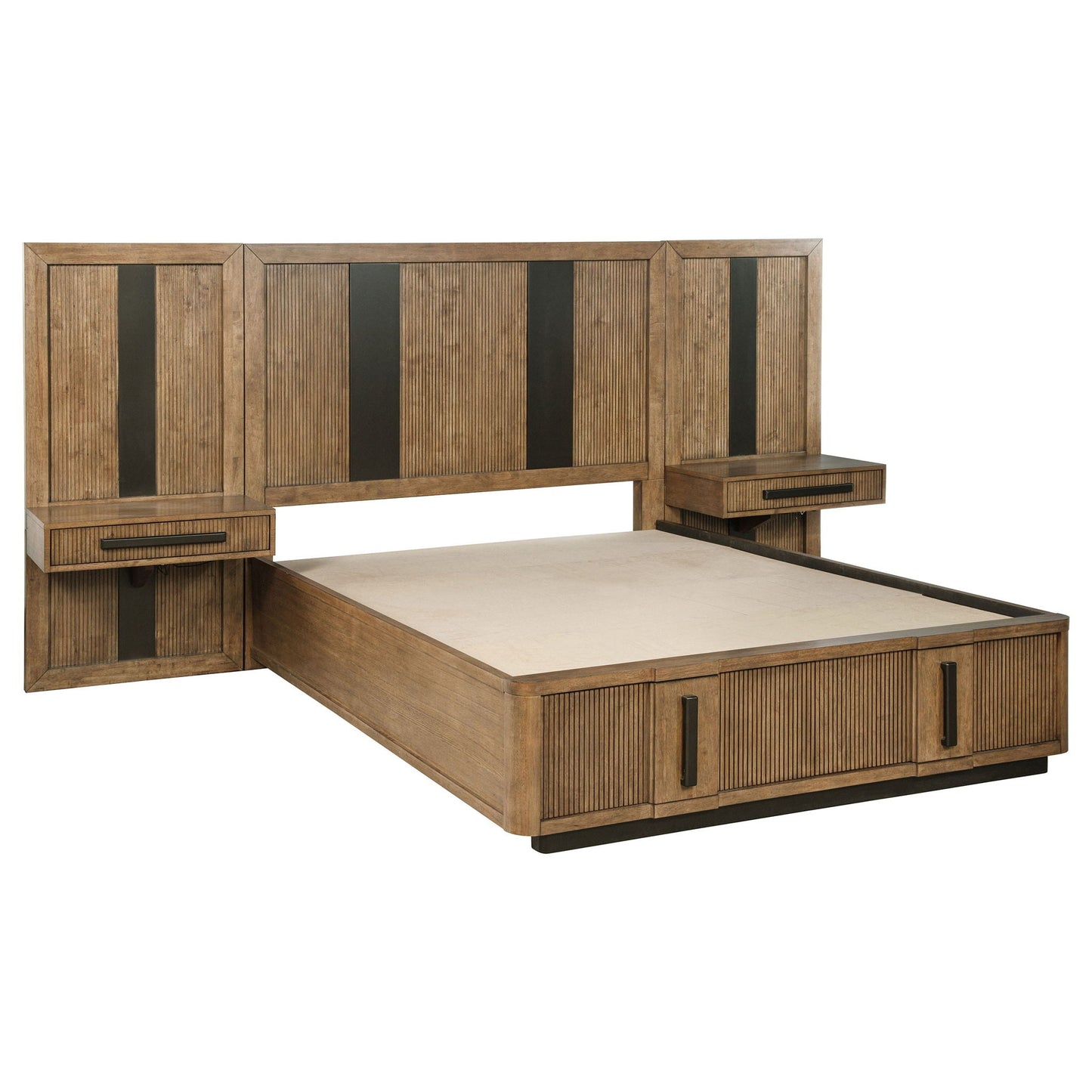 Moraga Wall Panel Storage Bed with Nightstands