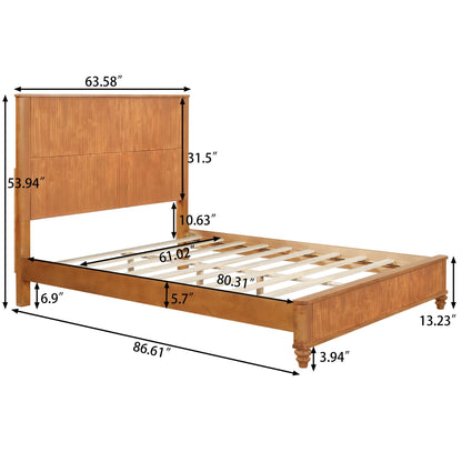 Solid Wood Platform Bed and the Tall Headboard