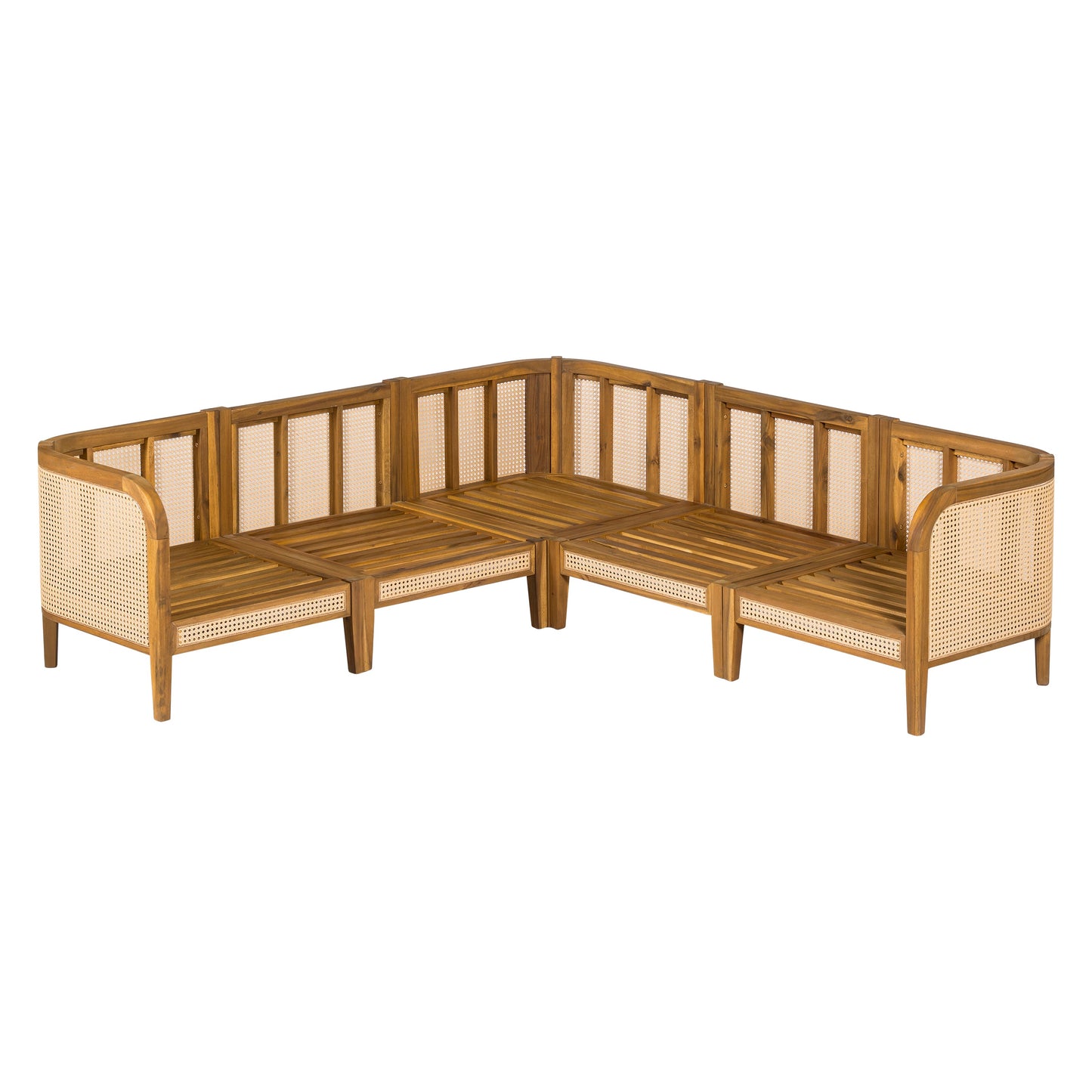 Kirkby 5 Seater Acacia Wood Sofa For The Garden