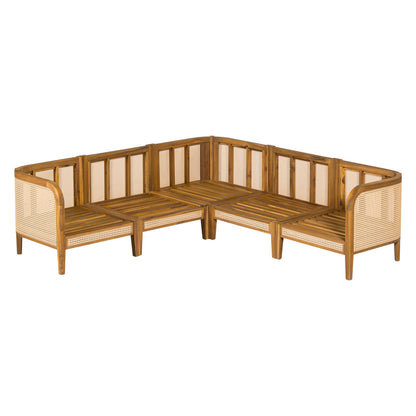 Kirkby 5 Seater Acacia Wood Sofa For The Garden