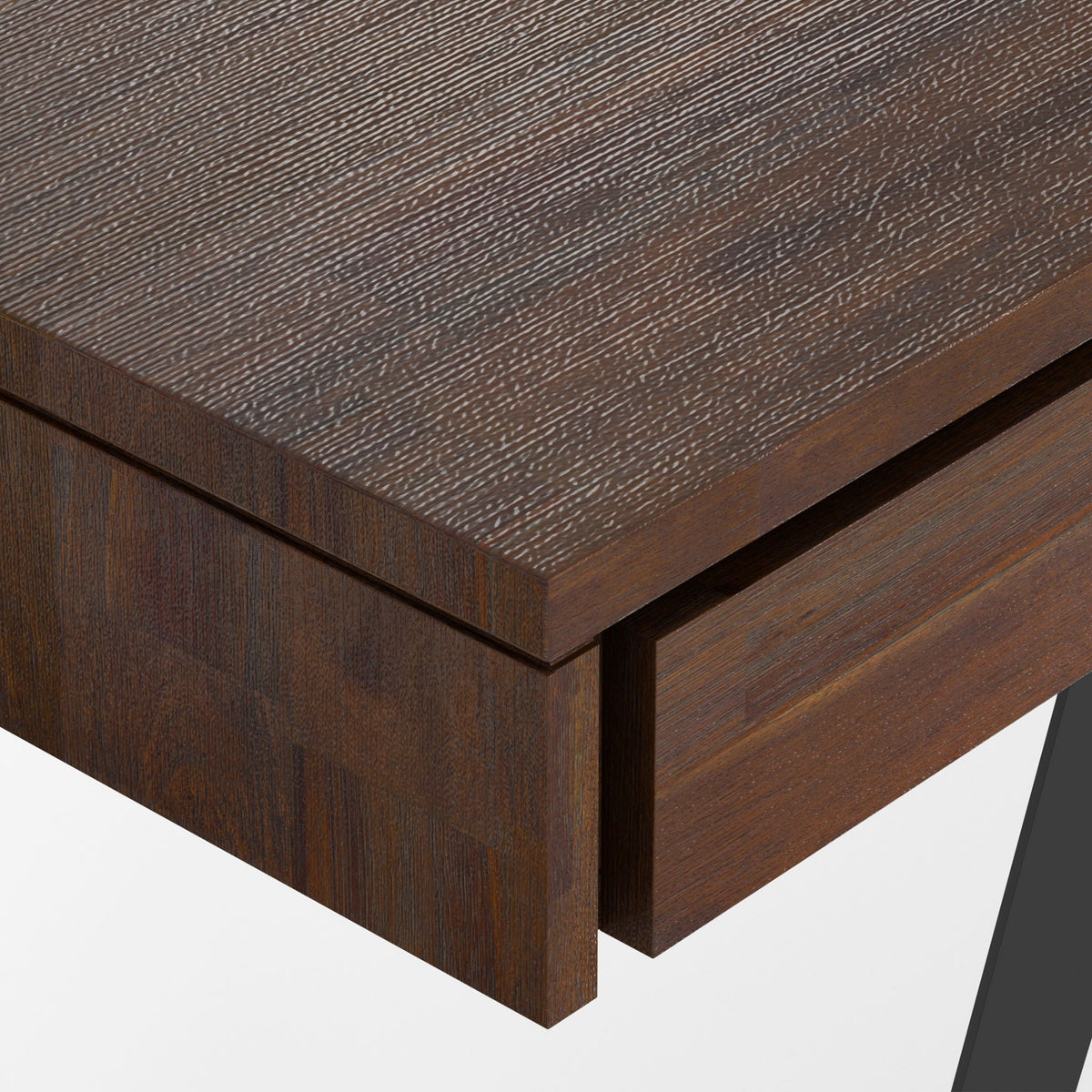 Handcrafted acacia desk with drawer storage in dark brown finish by HouseOfZazla on Tampa Home & Garden Store