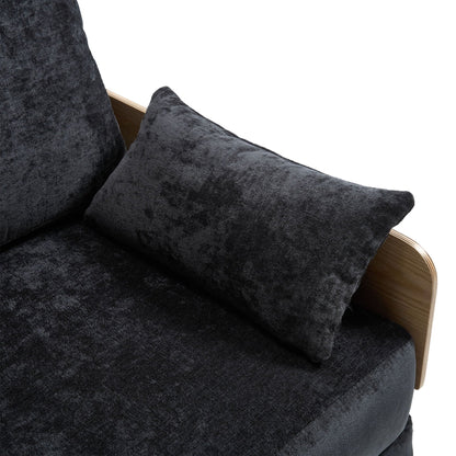 Mid Century Modern 3 Pillow Foldable Sofa Bed