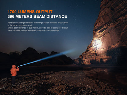 Fenix PD36R V2 compact rechargeable tactical flashlight with 1700 lumens outdoor night use on Tampa Home & Garden Store