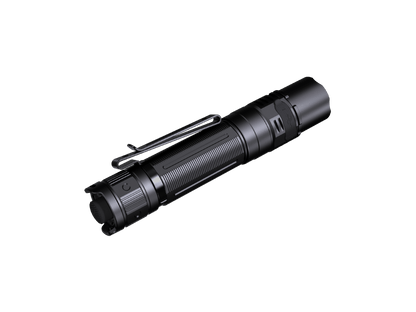 Fenix PD36R V2 1700-lumen compact rechargeable tactical flashlight with pocket clip in black on Tampa Home & Garden Store