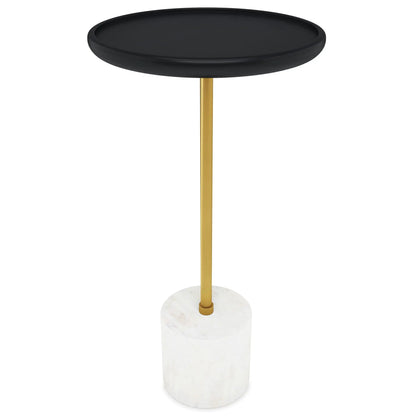 Turner Side Table With Marble Base and Frame
