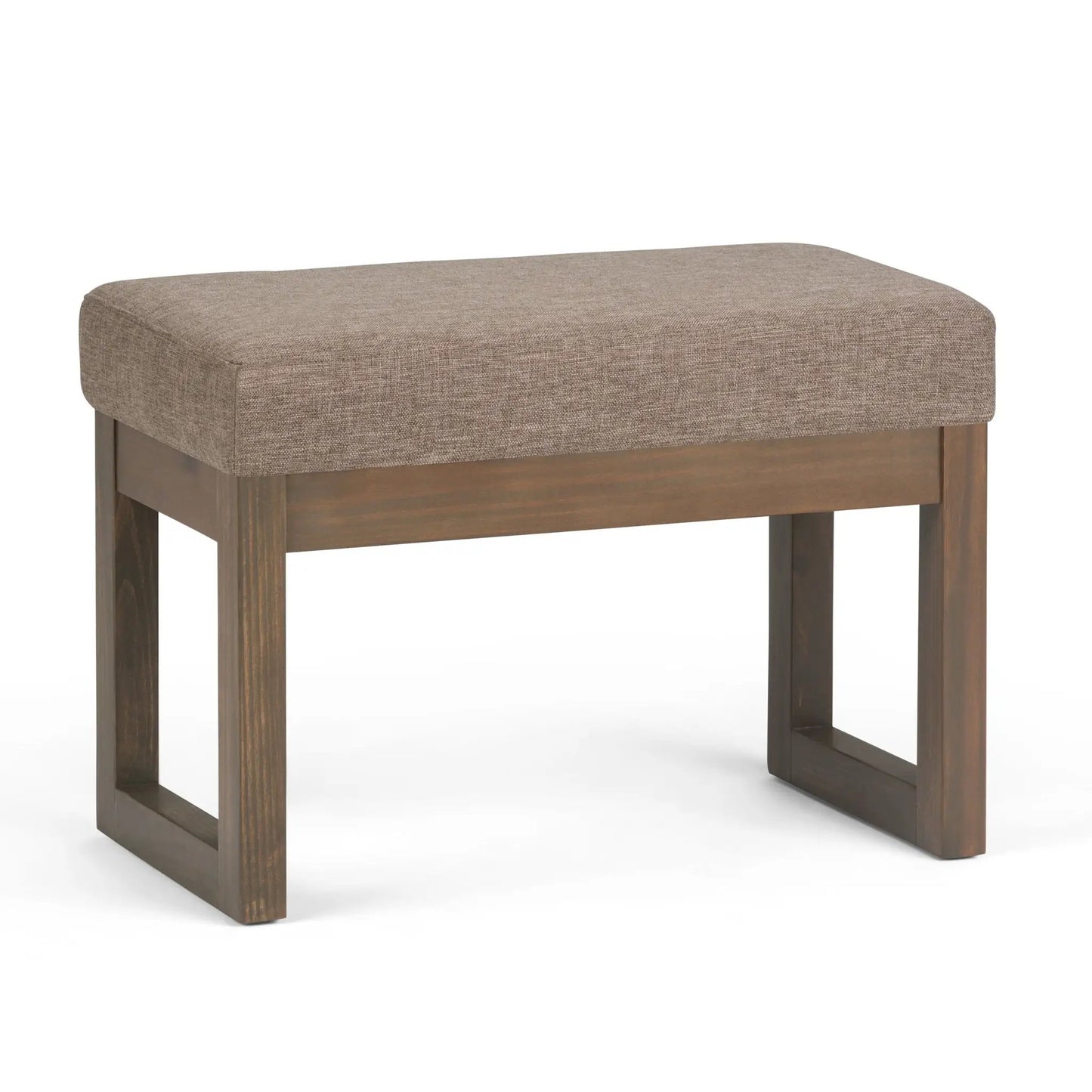 Milltown Upholstered Ottoman Bench With Driftwood