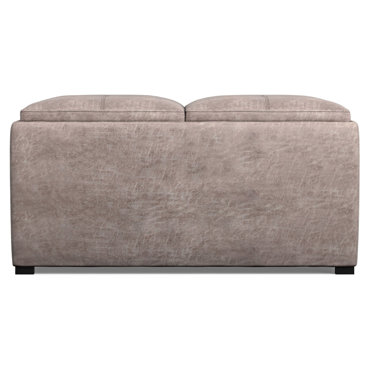 Avalon square ottoman coffee table with trays, beige faux leather storage ottoman on Tampa Home & Garden Store