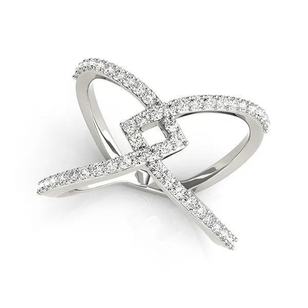 14k white gold fancy entwined design diamond ring with 1/2 cttw diamonds Bids.com on Tampa Home & Garden Store