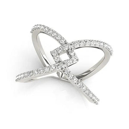 14k white gold fancy entwined design diamond ring with 1/2 cttw diamonds Bids.com on Tampa Home & Garden Store