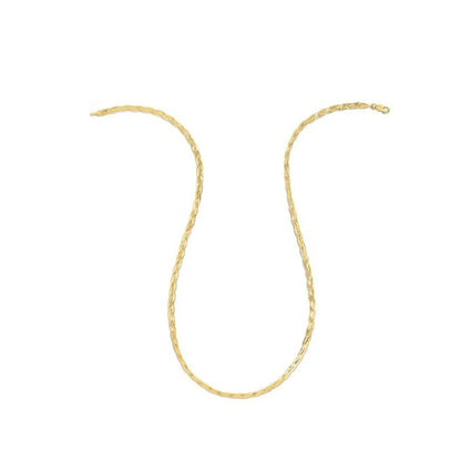 14k yellow gold braided herringbone chain necklace 3.20 mm width Bids.com on Tampa Home & Garden Store