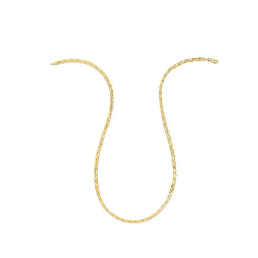 14k yellow gold braided herringbone chain necklace 3.20 mm width Bids.com on Tampa Home & Garden Store