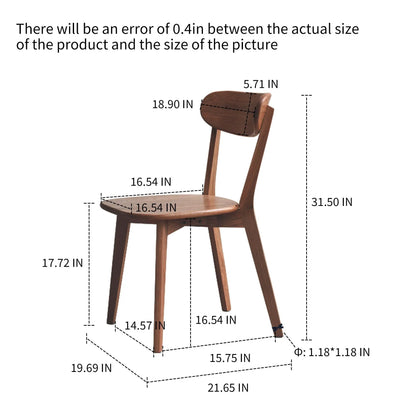 Simple Dining Chair by Unique Piece Furniture, solid wood, curved backrest, diagram on Tampa Home & Garden Store