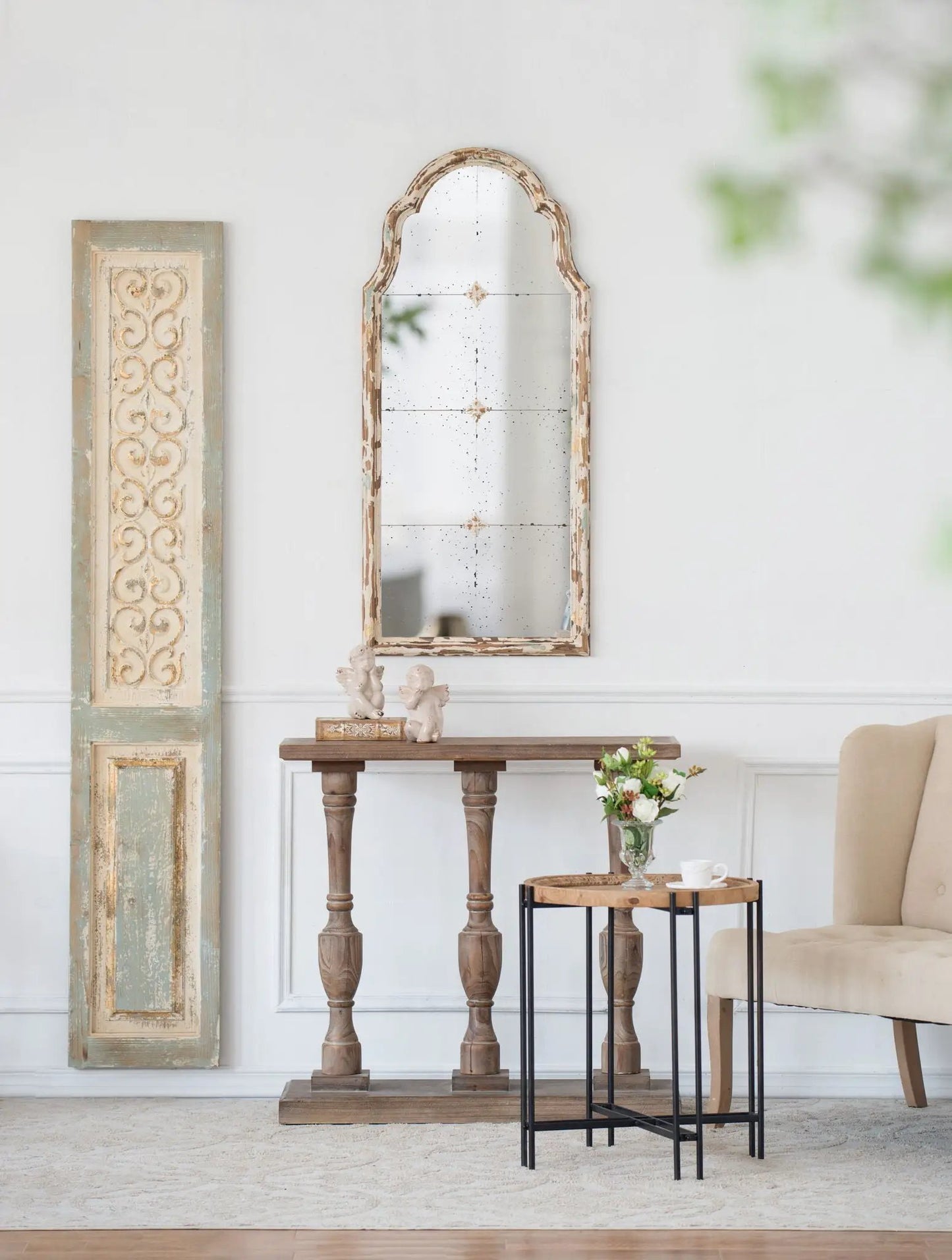Large Wooden Rectangle Wall Panel Hanging Decor