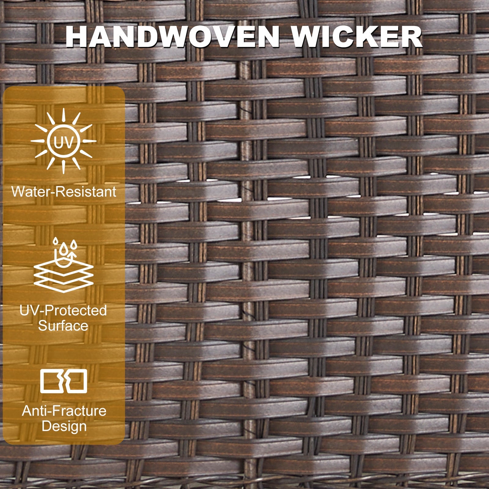 Outdoor Glider Chairs Set of 2 by HouseOfZazla in handwoven brown wicker patio seating on Tampa Home & Garden Store