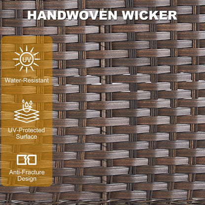 Outdoor Glider Chairs Set of 2 by HouseOfZazla in handwoven brown wicker patio seating on Tampa Home & Garden Store