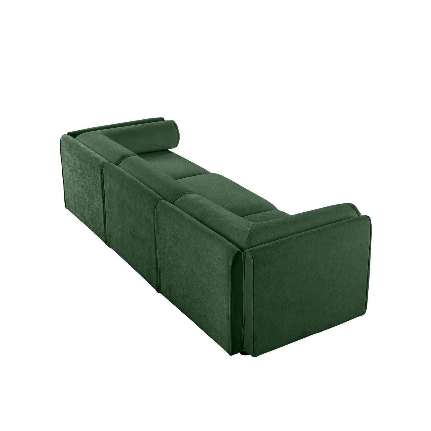 Modern Sofa with Storage and Cylindrical Backrest